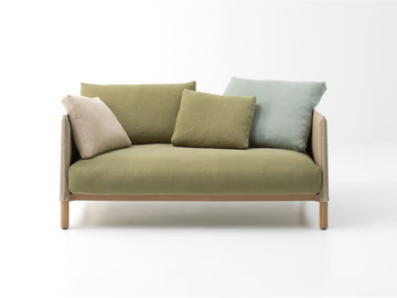 Linen cushion - Solid-color outdoor linen cushion with removable cover by Paola Lenti - view 3